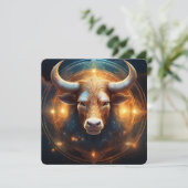 Irish Donn Cúailnge Cooley Bull Taurus Art Karte (Stehend Vorderseite)