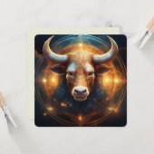 Irish Donn Cúailnge Cooley Bull Taurus Art Karte (Vorderseite/Rückseite Beispiel)