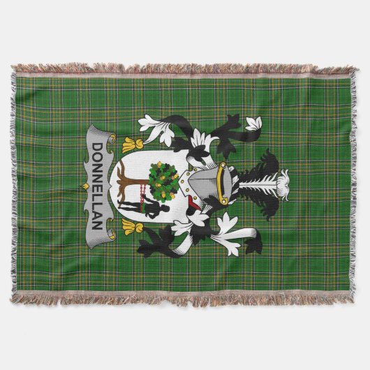 Irish Donnellan oder O_Donnellan Coat of Arms Fami Decke (Vorderseite)