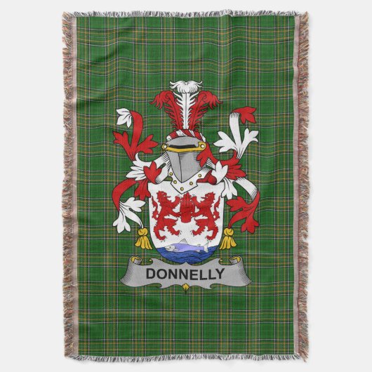 Irish Donnelly oder O_Donnelly Coat of Arms Family Decke (Vorderseite Vertikal)