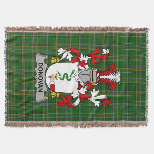 Irish Donovan oder O_Donovan Coat of Arms Family C Decke (Vorderseite)