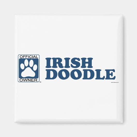 Irish Doodle Blue Magnet (Vorne)