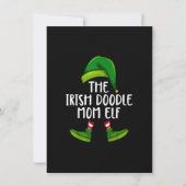 Irish Doodle Mama Dog Elf Funny Christmas Pajama X Einladung (Vorderseite)