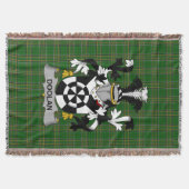 Irish Doolan oder O_Doolan Coat of Arms Family Cre Decke (Vorderseite)