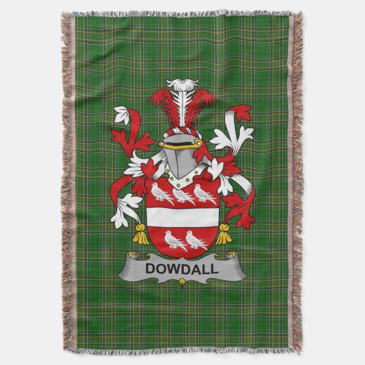 Irish Dowdall Coat of Arms Familienwappen Irland Decke (Vorderseite Vertikal)