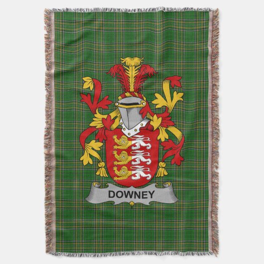 Irish Downey oder O_Downey Coat of Arms Family Cre Decke (Vorderseite Vertikal)