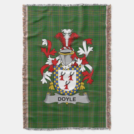 Irish Doyle oder O_Doyle Coat of Arms Familienwapp Decke (Vorderseite Vertikal)
