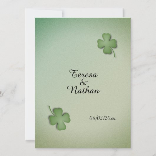 Irish Dream Wedding Einladung (Rückseite)