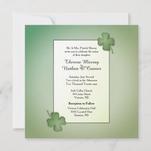 Irish Dream Wedding Einladung (Vorderseite)