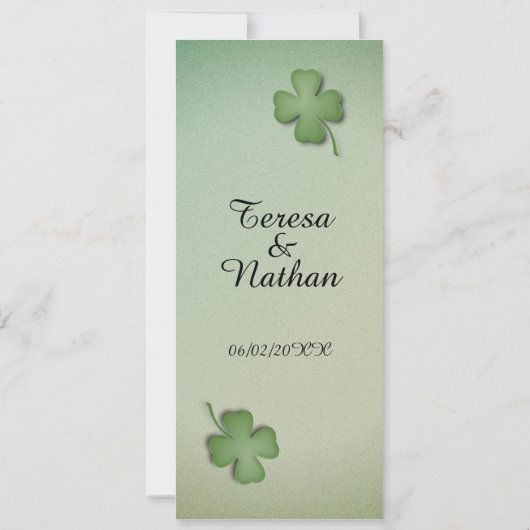 Irish Dreaming Wedding Einladung (Rückseite)