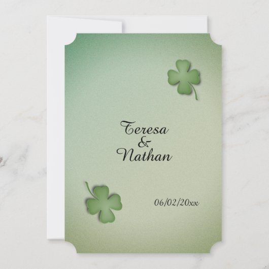 Irish Dreaming Wedding Einladung (Rückseite)