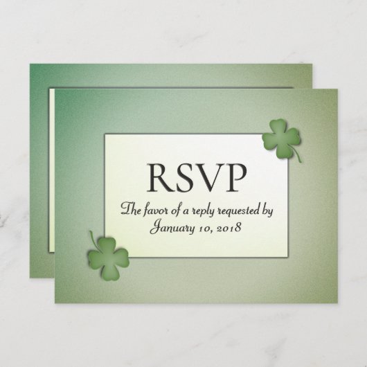 Irish Dreams UAWG with Entree Choices Einladungspostkarte (Vorne/Hinten)