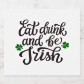 Irish Drink Alkoholflaschenetikett (Einzelnes Label)