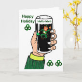 Irish Drink Image für Grußkarte Karte (Gelbe Blume)