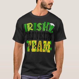 Irish Drink Team Beer Glass Kleeblatts Saint Pat T-Shirt