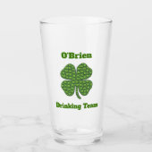 Irish Drink Team Clover Kleeblatt Beer Pint Glas (Vorderseite)