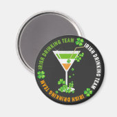 Irish Drink Team Kleeblatt Cocktail Magnet (Vorderseite/Rückseite)