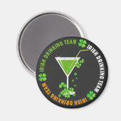 Irish Drink Team Kleeblatt Cocktail Magnet (Vorderseite/Rückseite)