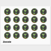 Irish Drink Team Kleeblatt Cocktail Stickers (Blatt)