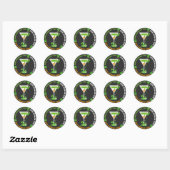 Irish Drink Team Kleeblatt Cocktail Stickers (Blatt)