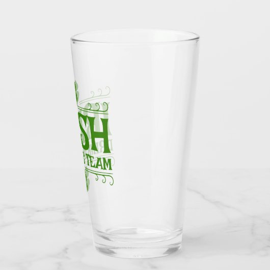 Irish Drink Team Kleeblatt Glas (Links)