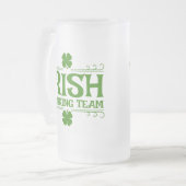Irish Drink Team Kleeblatt Mattglas Bierglas (Vorderseite Links)