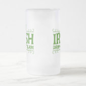 Irish Drink Team Kleeblatt Mattglas Bierglas (Mittel)