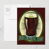 Irish Drink Team Postkarte (Vorne/Hinten)