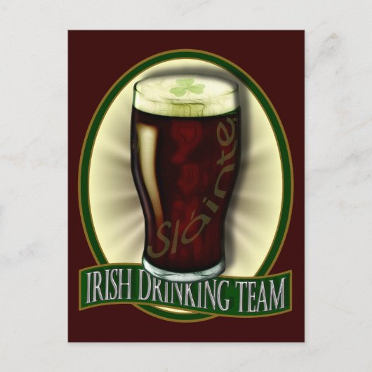 Irish Drink Team Postkarte (Vorderseite)