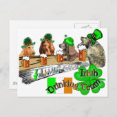 Irish Drink Team Postkarte (Vorne/Hinten)