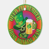 Irish Drink Team Skull Keramik Ornament (Links)