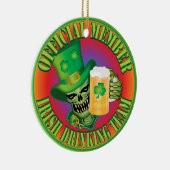 Irish Drink Team Skull Keramikornament (Rechts)