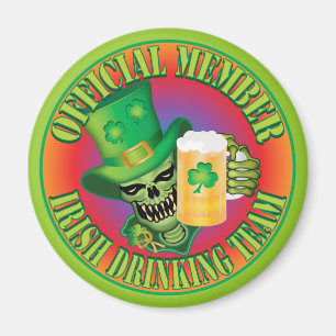 Irish Drink Team Skull Magnet