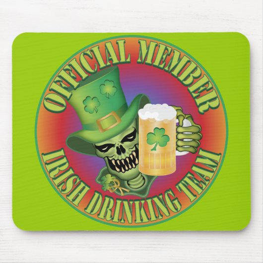 Irish Drink Team Skull Mousepad (Vorne)