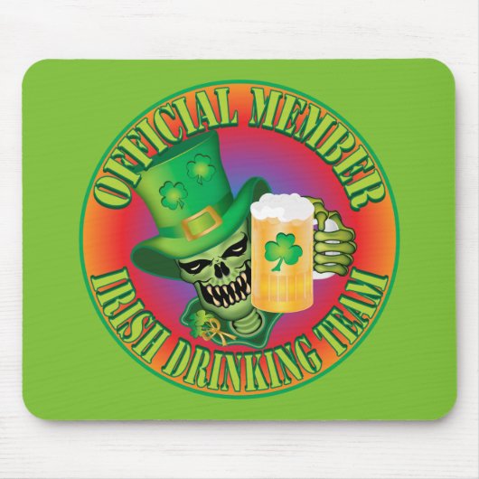 Irish Drink Team Skull Mousepad (Vorne)