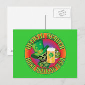 Irish Drink Team Skull Postkarte (Vorne/Hinten)