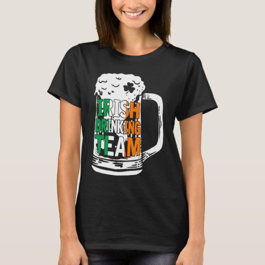 Irish Drinking Team Beer Ireland Flag Patrick's D T-Shirt (Vorderseite)