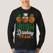 Irish Drinking Team Drinking Beer Gnome  Patricks  T-Shirt (Vorderseite)