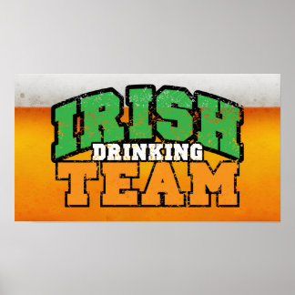 Irish Drinking Team Poster $ 18,95