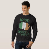 Irish Drinking Team St Patrick's Day Ireland Flag Sweatshirt (Vorne ganz)