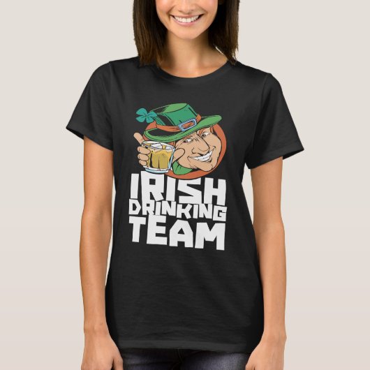 Irish Drinking Team St Patricks Day Ireland Leprec T-Shirt (Vorderseite)
