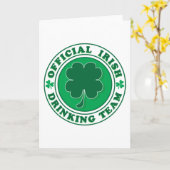 Irish Drinking Team/St. Patrick's Day Karte (Gelbe Blume)