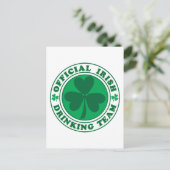 Irish Drinking Team/St. Patrick's Day Postkarte (Stehend Vorderseite)