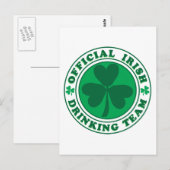 Irish Drinking Team/St. Patrick's Day Postkarte (Vorne/Hinten)