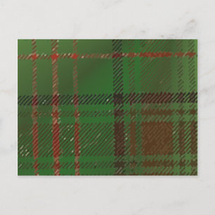 Irish Dublin Kariert Tartan Postkarte