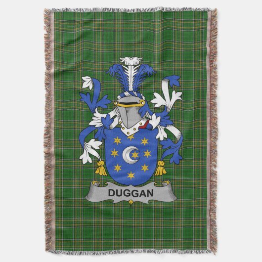 Irish Duggan oder O_Duggan Coat of Arms Family Cre Decke (Vorderseite Vertikal)