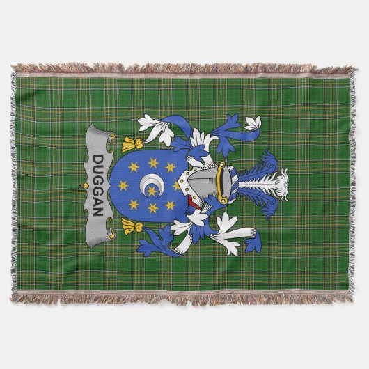 Irish Duggan oder O_Duggan Coat of Arms Family Cre Decke (Vorderseite)