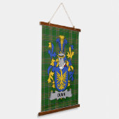 Irish Dunn or O_Dunn Coat of Arms Family Crest Wandteppich Mit Holzrahmen (Gewinkelt)