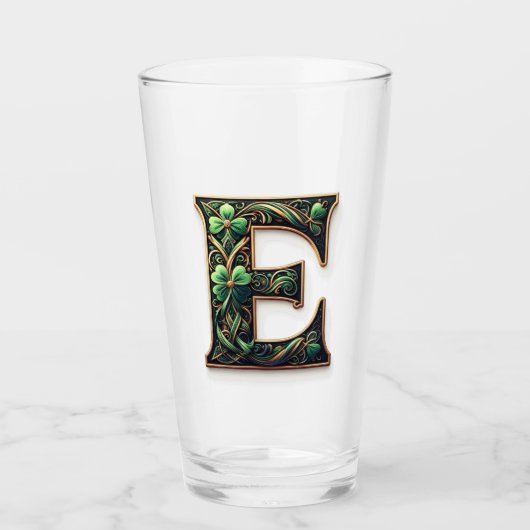 Irish E Monogram pint glass Glas (Vorderseite)