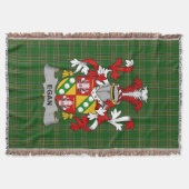 Irish Egan oder McEgan Coat of Arms Familienwappen Decke (Vorderseite)